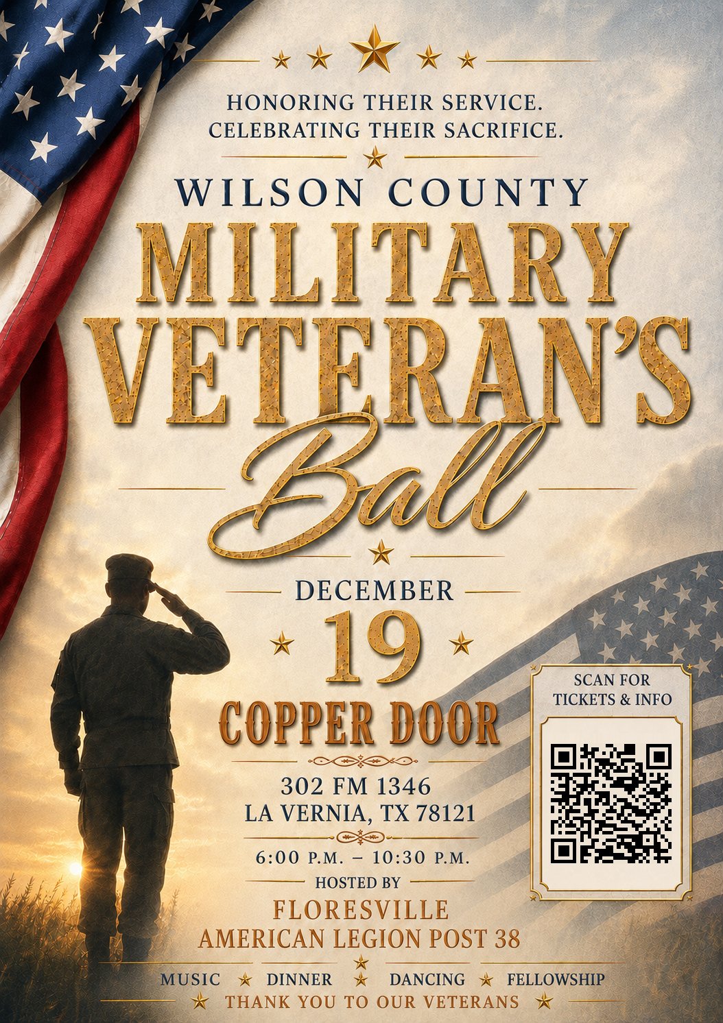 Wilson County Military Veterans Ball flyer