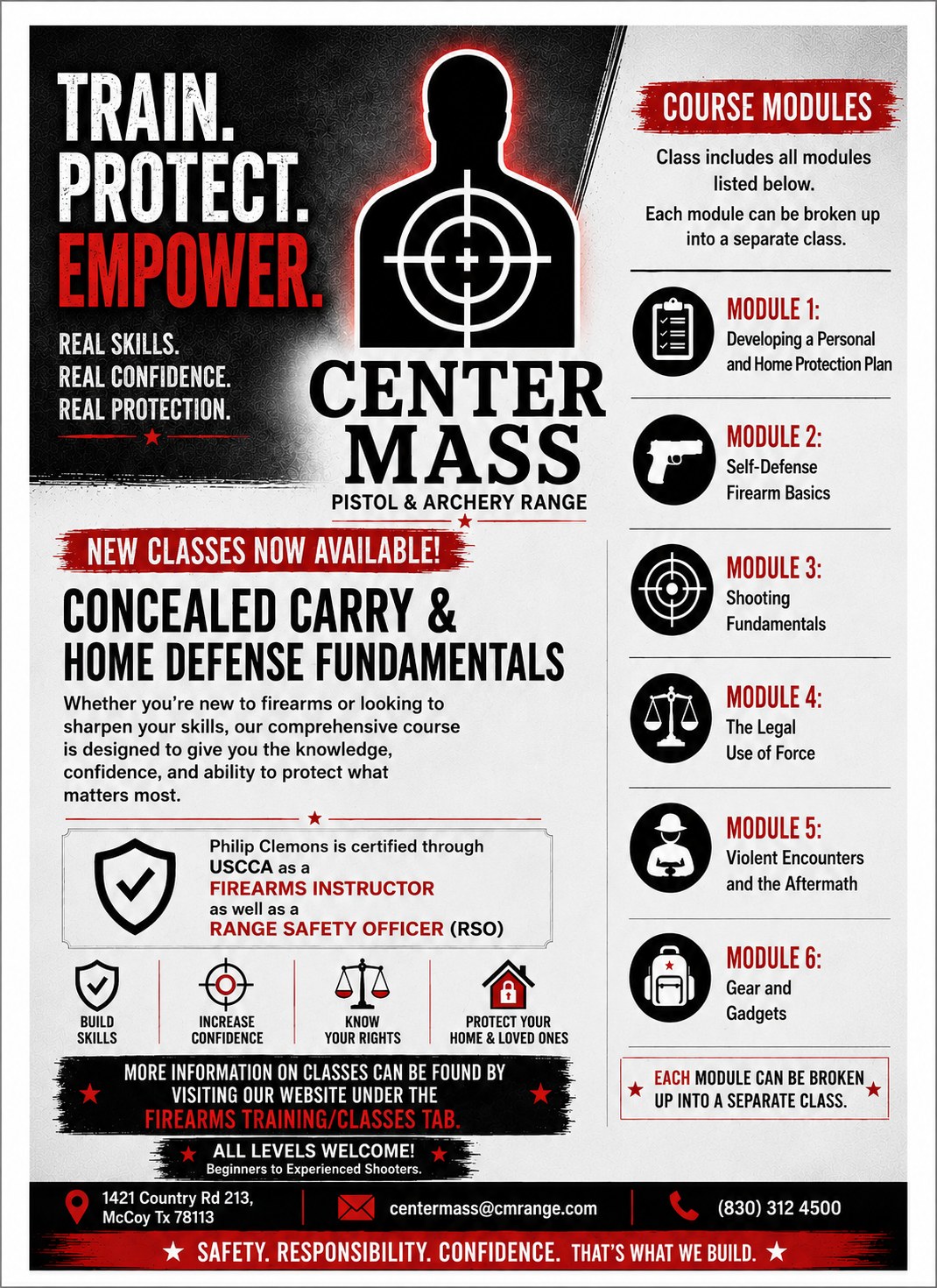 Center Mass Pistol and Archery Range